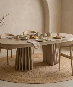 Table ovale extensible Eliza Chêne clair