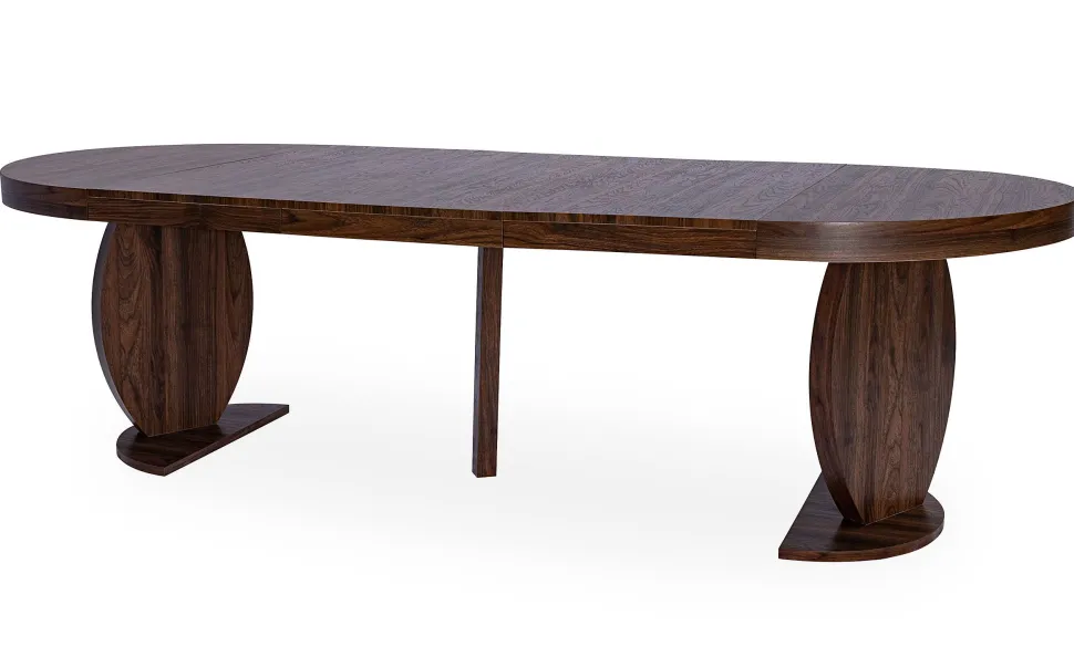 Table ovale extensible L110-260cm Icarios avec pieds design Bois Noyer