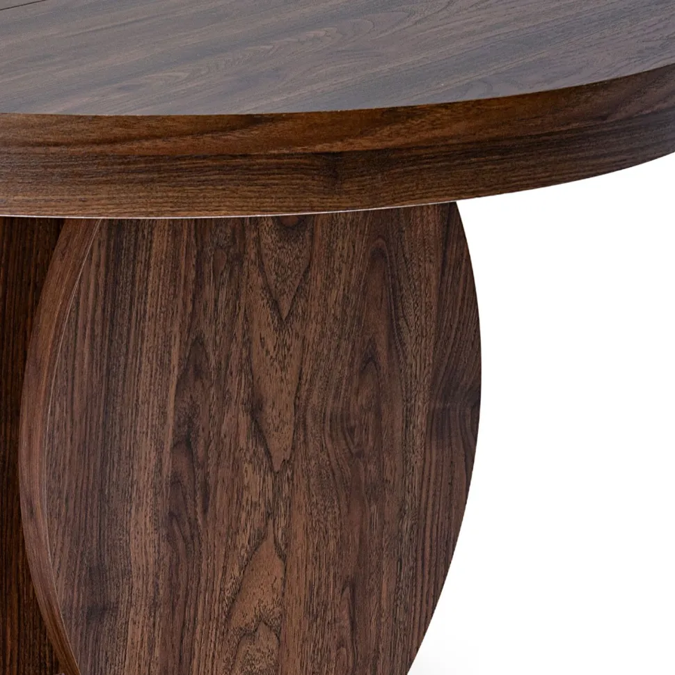 Table ovale extensible L110-260cm Icarios avec pieds design Bois Noyer