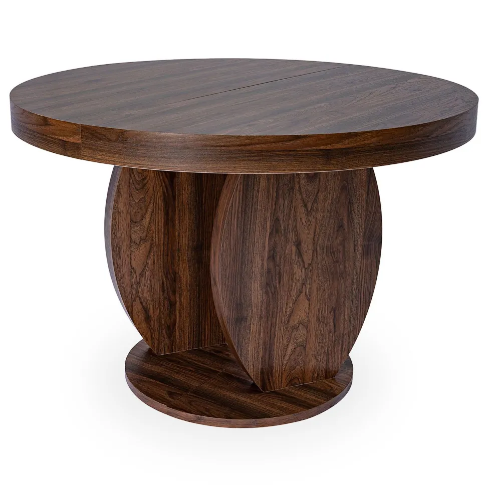 Table ovale extensible L110-260cm Icarios avec pieds design Bois Noyer