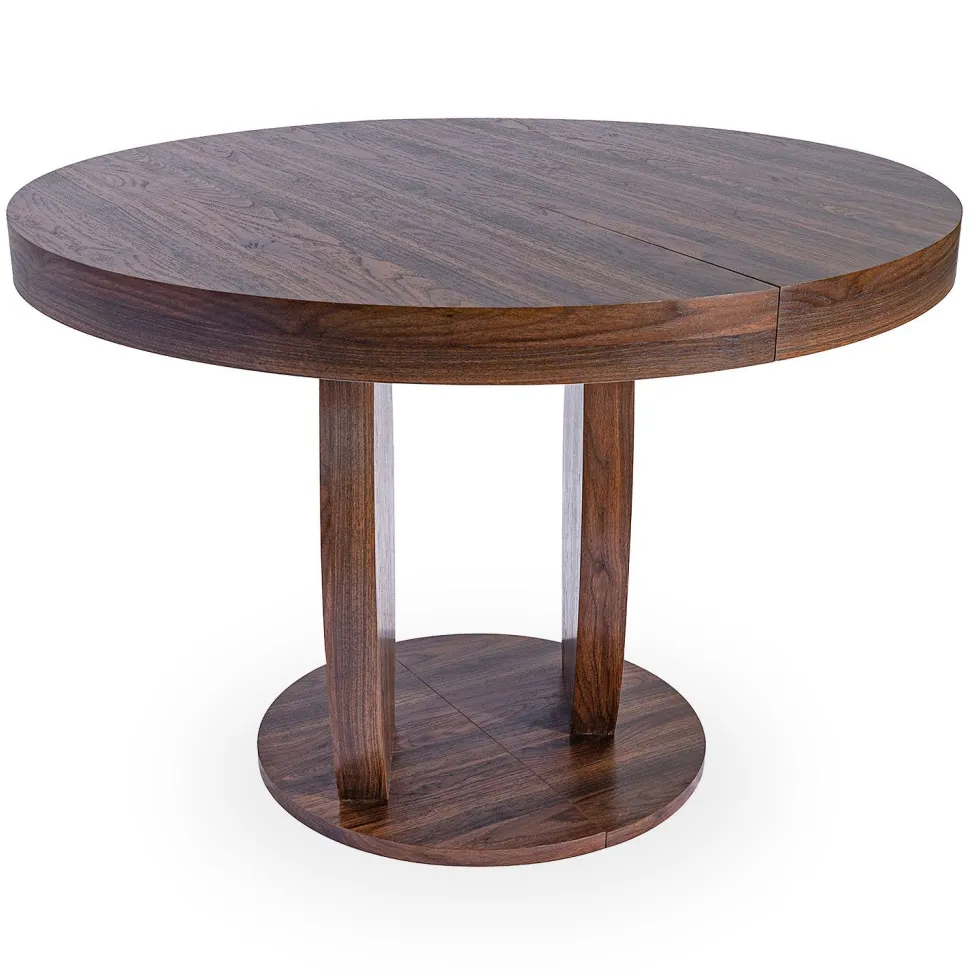 Table ovale extensible L110-260cm Icarios avec pieds design Bois Noyer