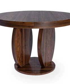 Table ovale extensible L110-260cm Icarios avec pieds design Bois Noyer