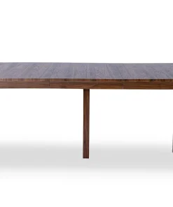 Table rectangulaire extensible Virzon 100-240cm Bois noisette et rainurage Noir