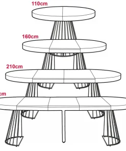 Table ronde extensible Grivery Chêne Clair pieds Noir