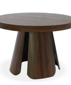 Table ronde extensible Henriette Bois noisette