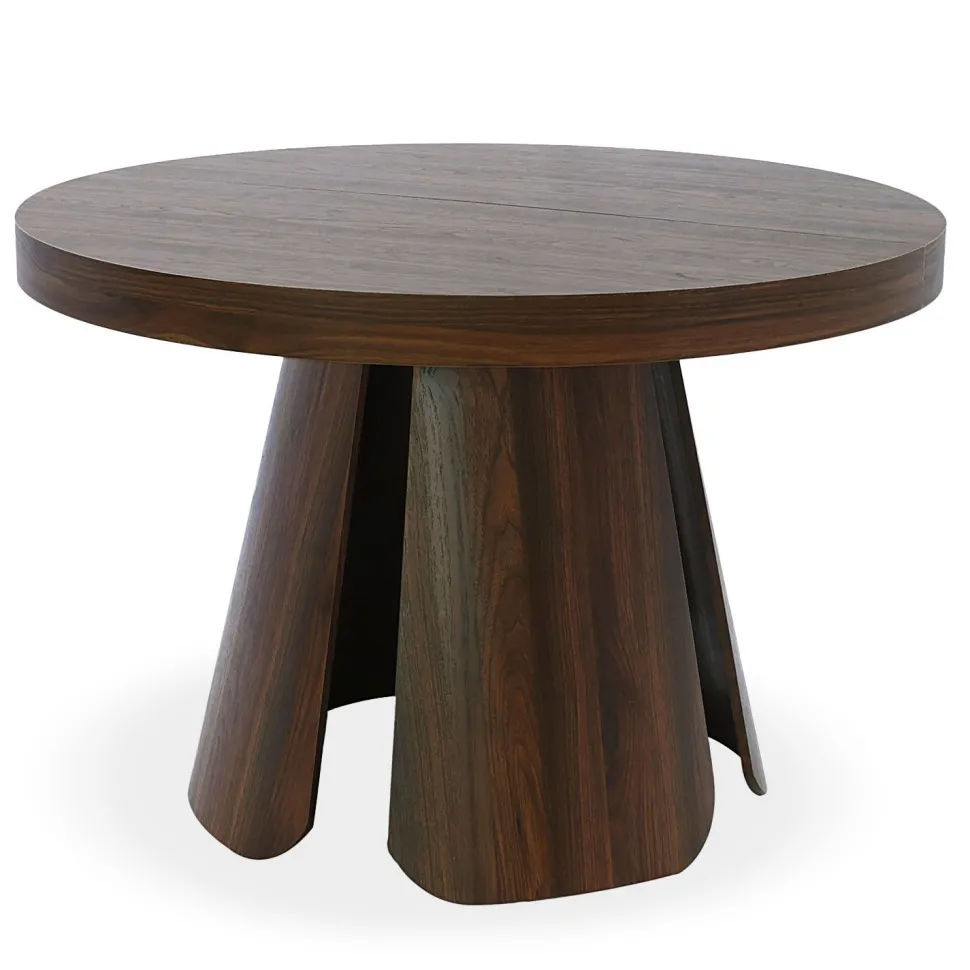 Table ronde extensible Henriette Bois noisette