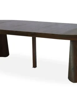 Table ronde extensible Henriette Bois noisette