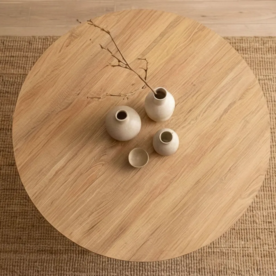 Table ronde extensible Kalipso Chêne Clair