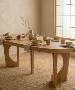 Table ronde extensible Kalipso Chêne Clair
