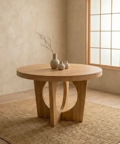 Table ronde extensible Kalipso Chêne Clair