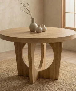 Table ronde extensible Kalipso Chêne Clair