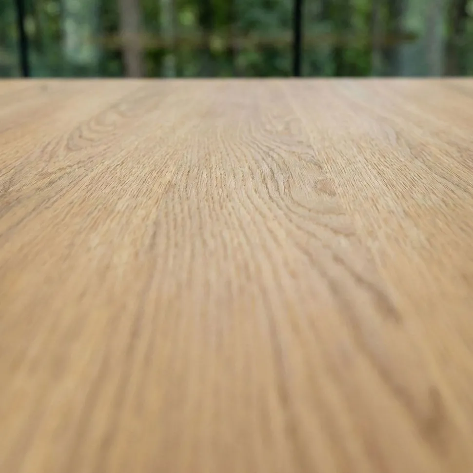 Table ronde extensible Kalipso Chêne Clair et Noir