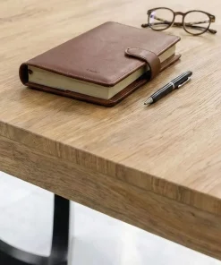 Table ronde extensible Kalipso Chêne Clair et Noir