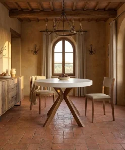 Table ronde extensible Myriade Blanc