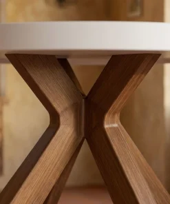 Table ronde extensible Myriade Blanc