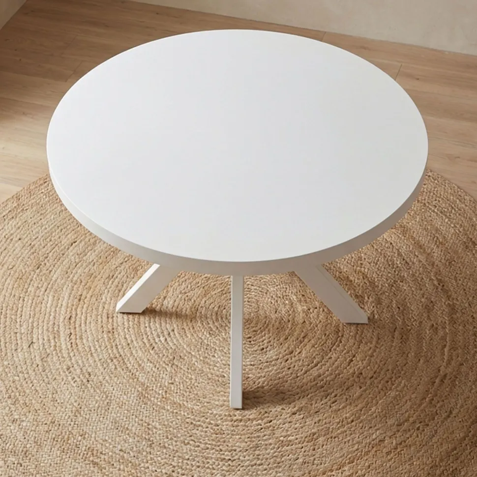 Table ronde extensible Myriade Blanc
