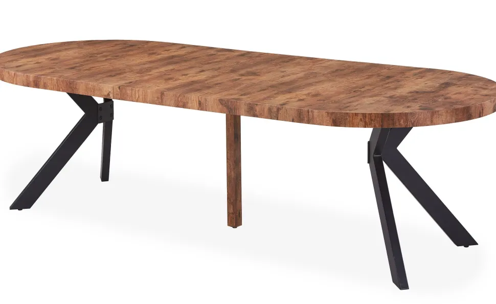 Table ronde extensible Myriade Noir et Noyer