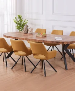 Table ronde extensible Myriade Noir et Noyer