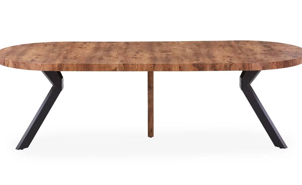 Table ronde extensible Myriade Noir et Noyer