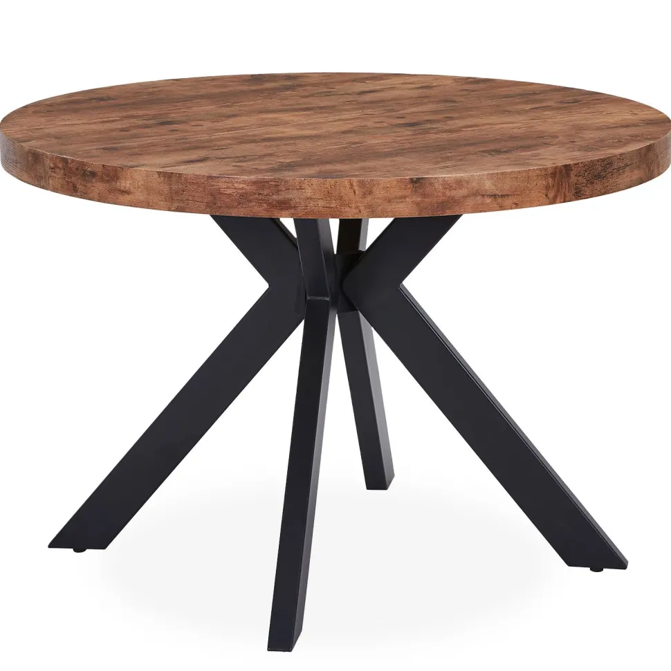 Table ronde extensible Myriade Noir et Noyer