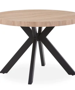 Table ronde extensible Myriade Noir et Chêne Clair