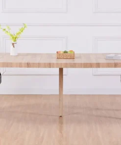Table ronde extensible Myriade Noir et Chêne Clair