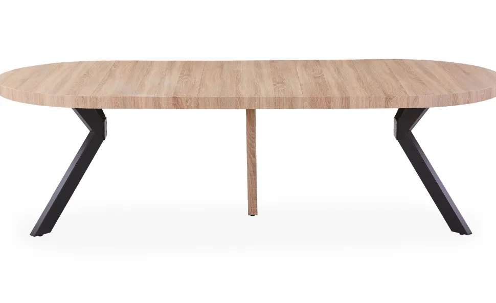 Table ronde extensible Myriade Noir et Chêne Clair