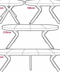 Table ronde extensible Myriade All Black