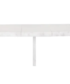 Table ronde extensible Soare Effet Marbre pieds Or