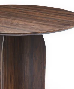 Table ronde élégante 120cm Calyptus Bois foncé