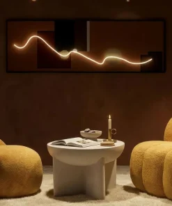 Tableau abstrait avec LED décoratif