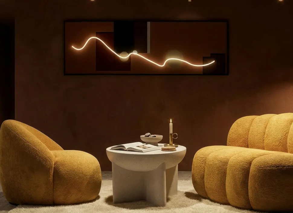 Tableau abstrait avec LED décoratif