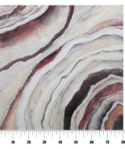 Tableau abstrait encadré en bois massif multicolore