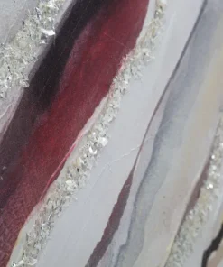 Tableau abstrait encadré en bois massif multicolore