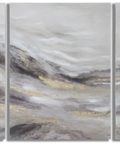 Tableau abstrait monty cadre en bois 3 pièces
