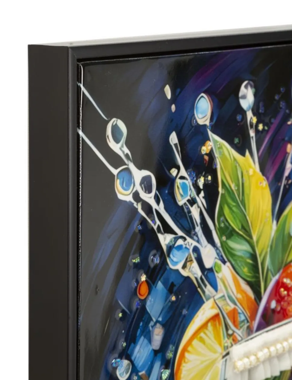 Tableau Cocktail Laqué avec Cadre