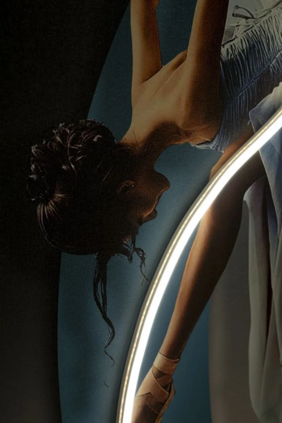 Tableau danseuse LED tridimensionnel 60x90 cm