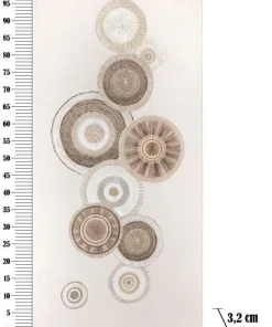 Tableau décoratif géométrique relief Bois massif et toile de qualité tons chauds