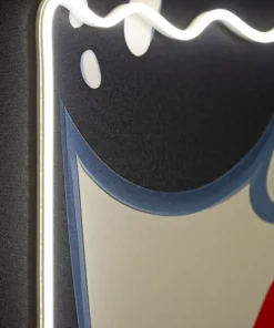 Tableau LED Cécille femme pop rouge et bleu