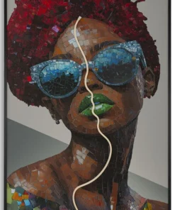 Tableau mural 3D LED Afro Multi-couleurs