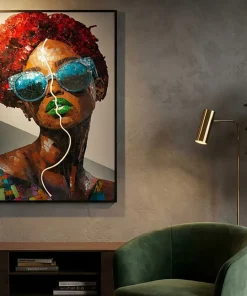 Tableau mural 3D LED Afro Multi-couleurs