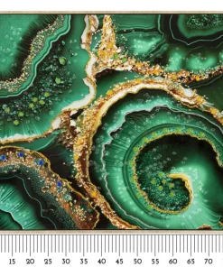 Tableau mural Laquared applications en relief cadre bois et métal doré