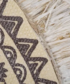 Tableau mural Malind Motifs géométriques Décorations en relief Bois massif Marron
