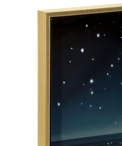 Tableau paysage nocturne cadre Laqué
