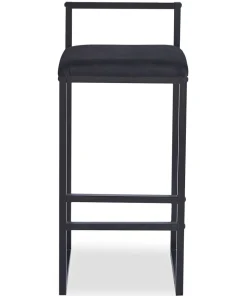 Tabouret de bar en métal Drakkar Noir et Velours Noir