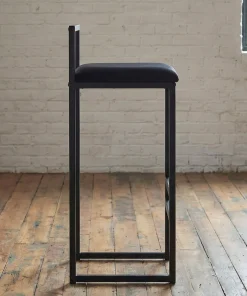 Tabouret de bar en métal Drakkar Noir et Velours Noir