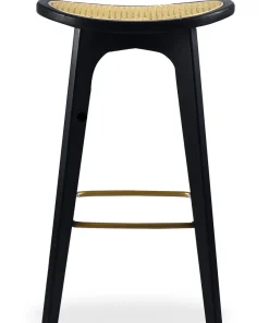Tabouret de bar Yokori en cannage et Bambou Noir
