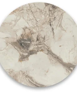 Étagère bibliothèque Opawa L58cm Métal Or et Bois Effet marbre Blanc