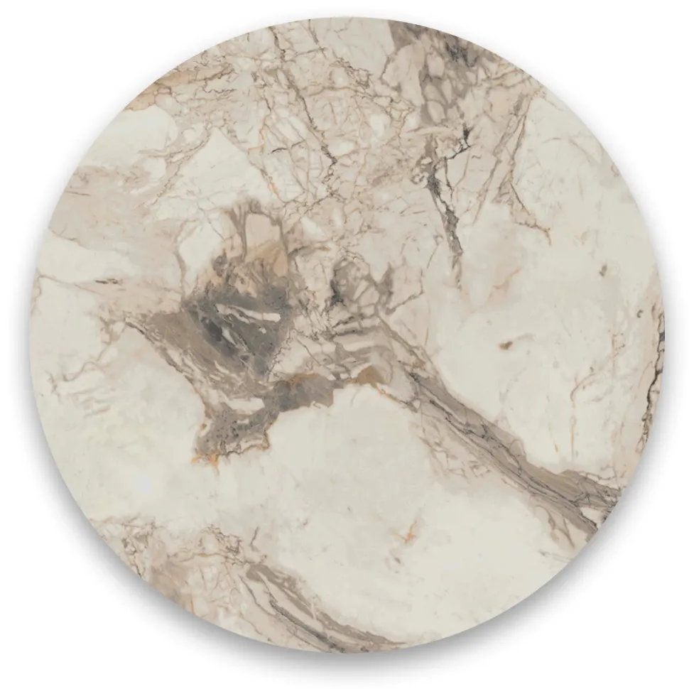 Étagère bibliothèque Opawa L58cm Métal Or et Bois Effet marbre Blanc
