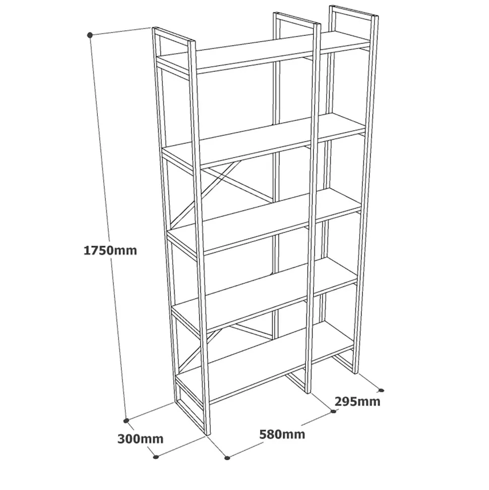Étagère bibliothèque Opawa L87,5cm Métal Or et Bois Effet marbre Blanc